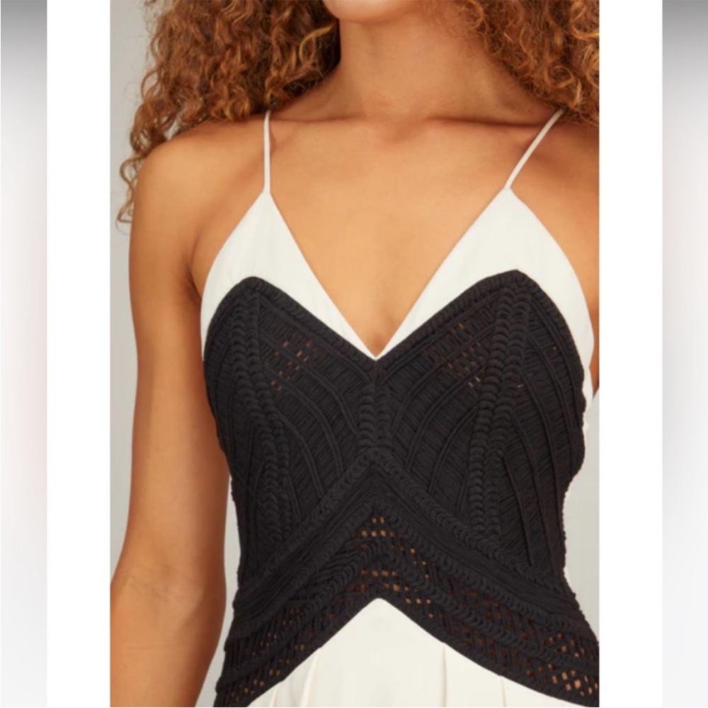 Minuit Contrast Corset Bodice Robe Longue Dress Size 4 / FR 36 NEW - Picture 4 of 5